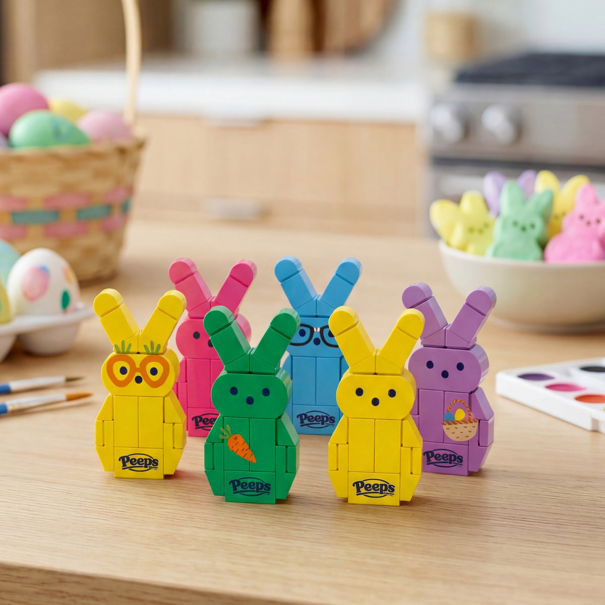 Peeps Green, Pink, and Yellow Bunny