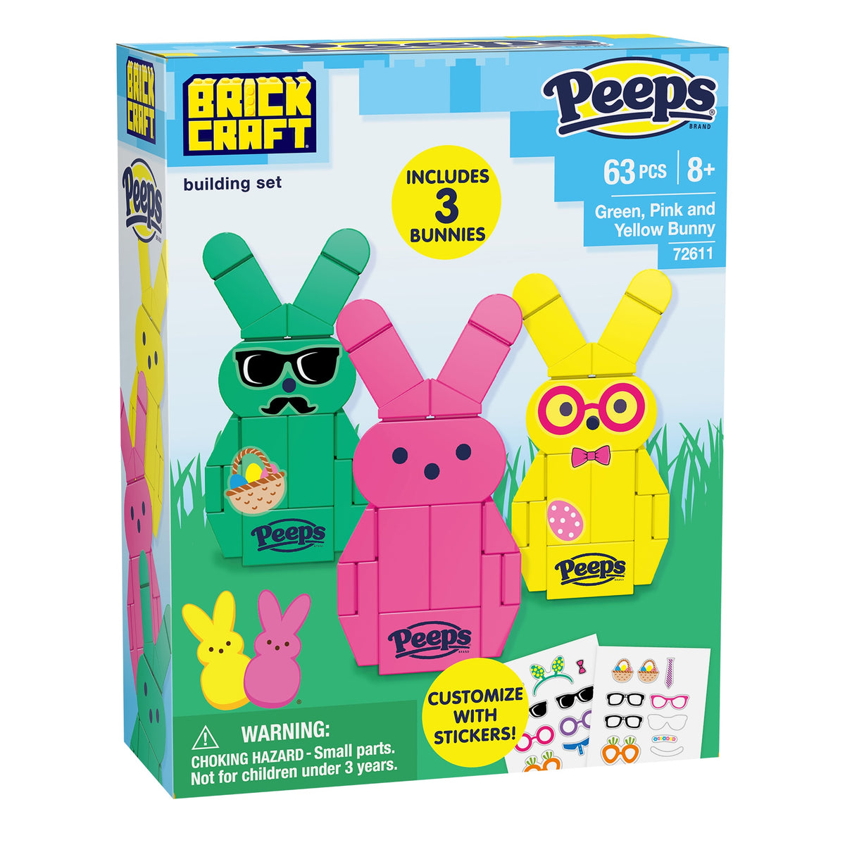 Peeps Green, Pink, and Yellow Bunny