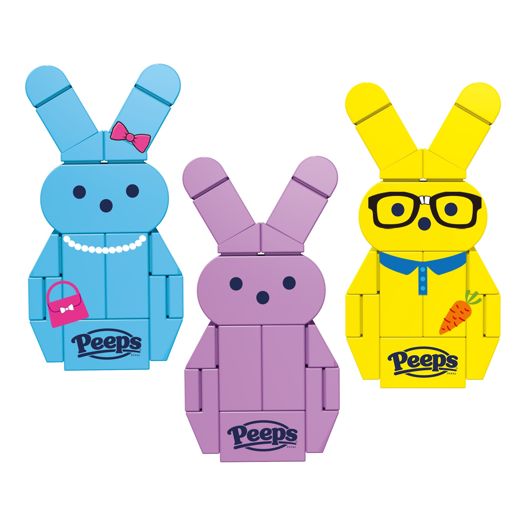 Peeps Yellow, Blue, and Purple Bunny