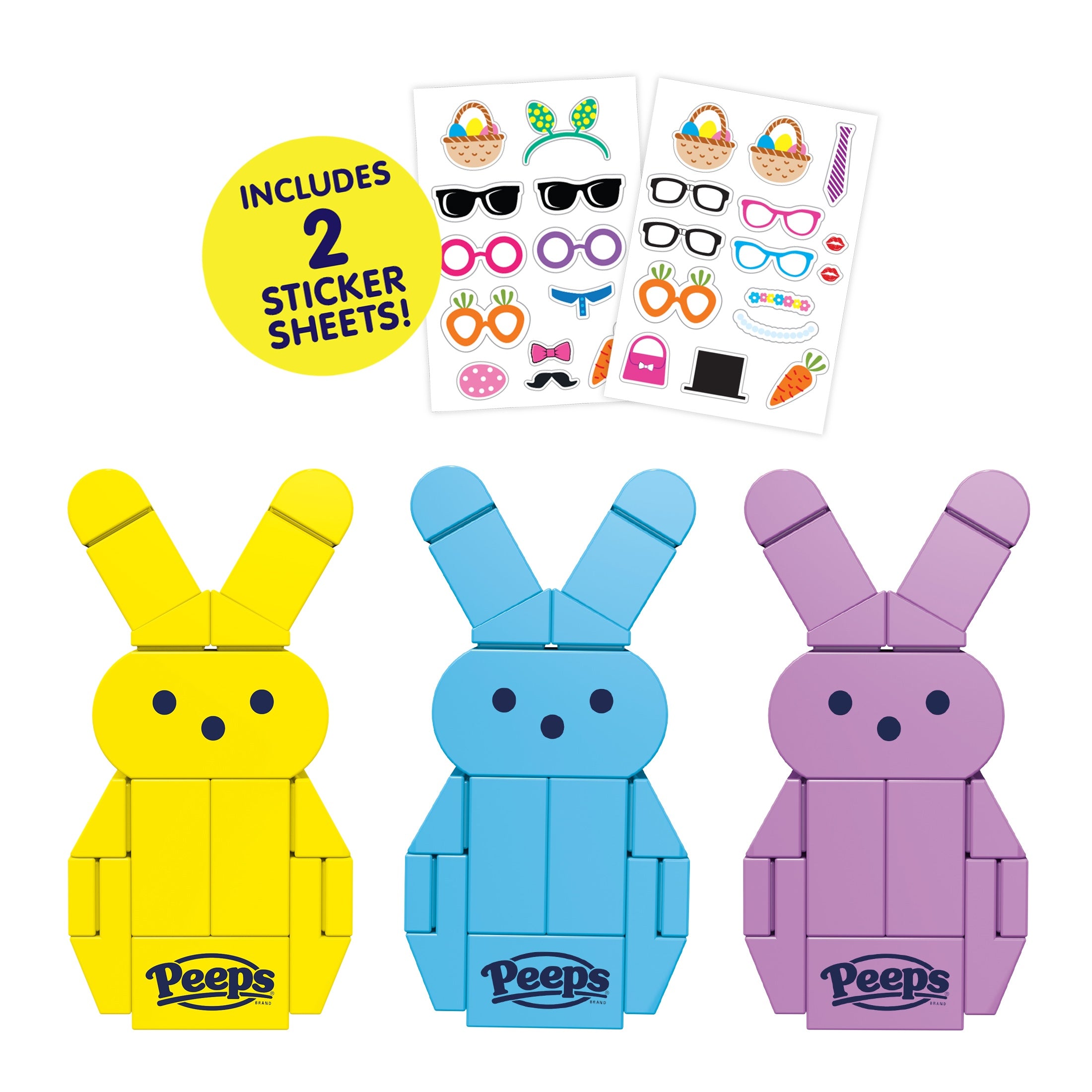 Peeps Yellow, Blue, and Purple Bunny