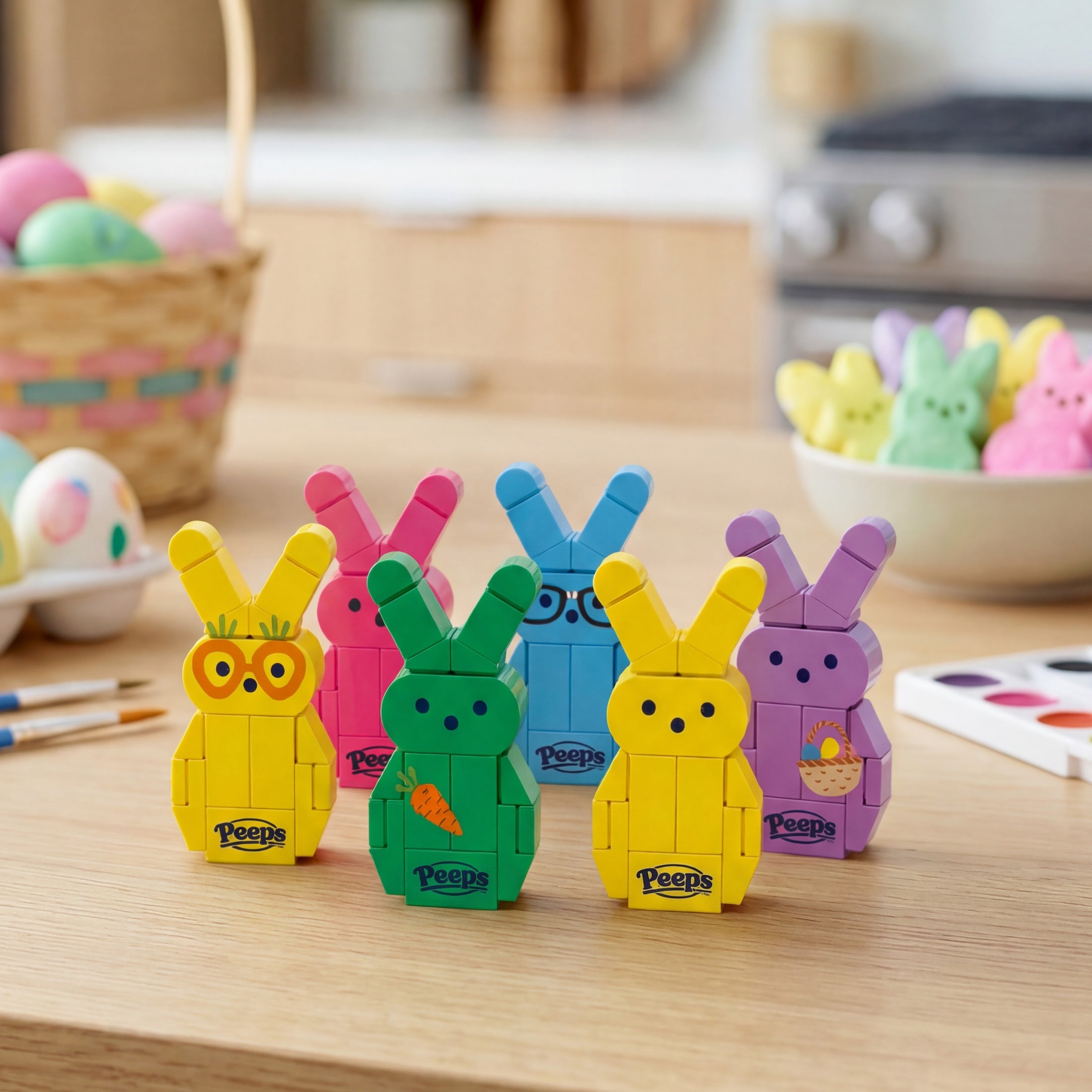 Peeps Yellow, Blue, and Purple Bunny