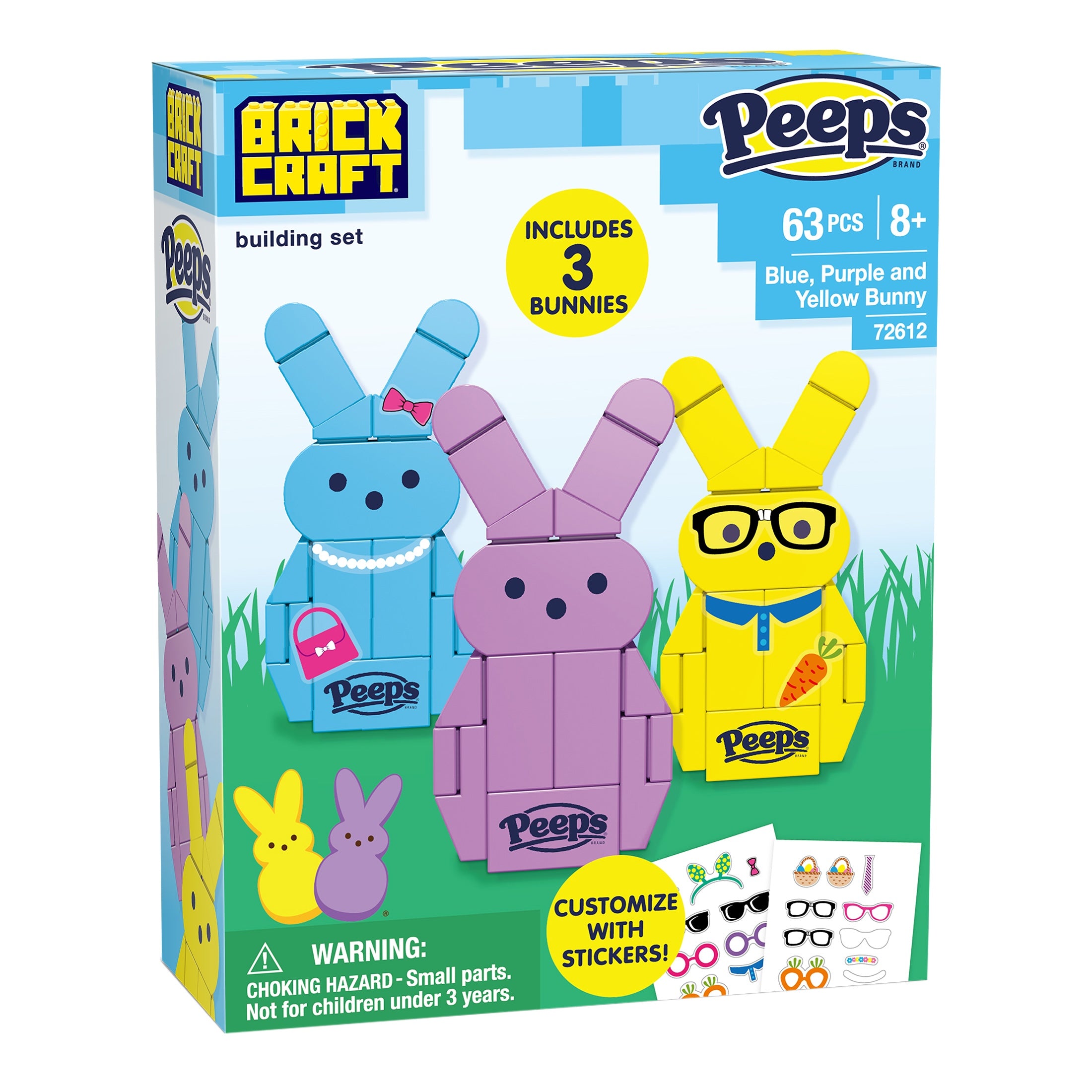Peeps Yellow, Blue, and Purple Bunny