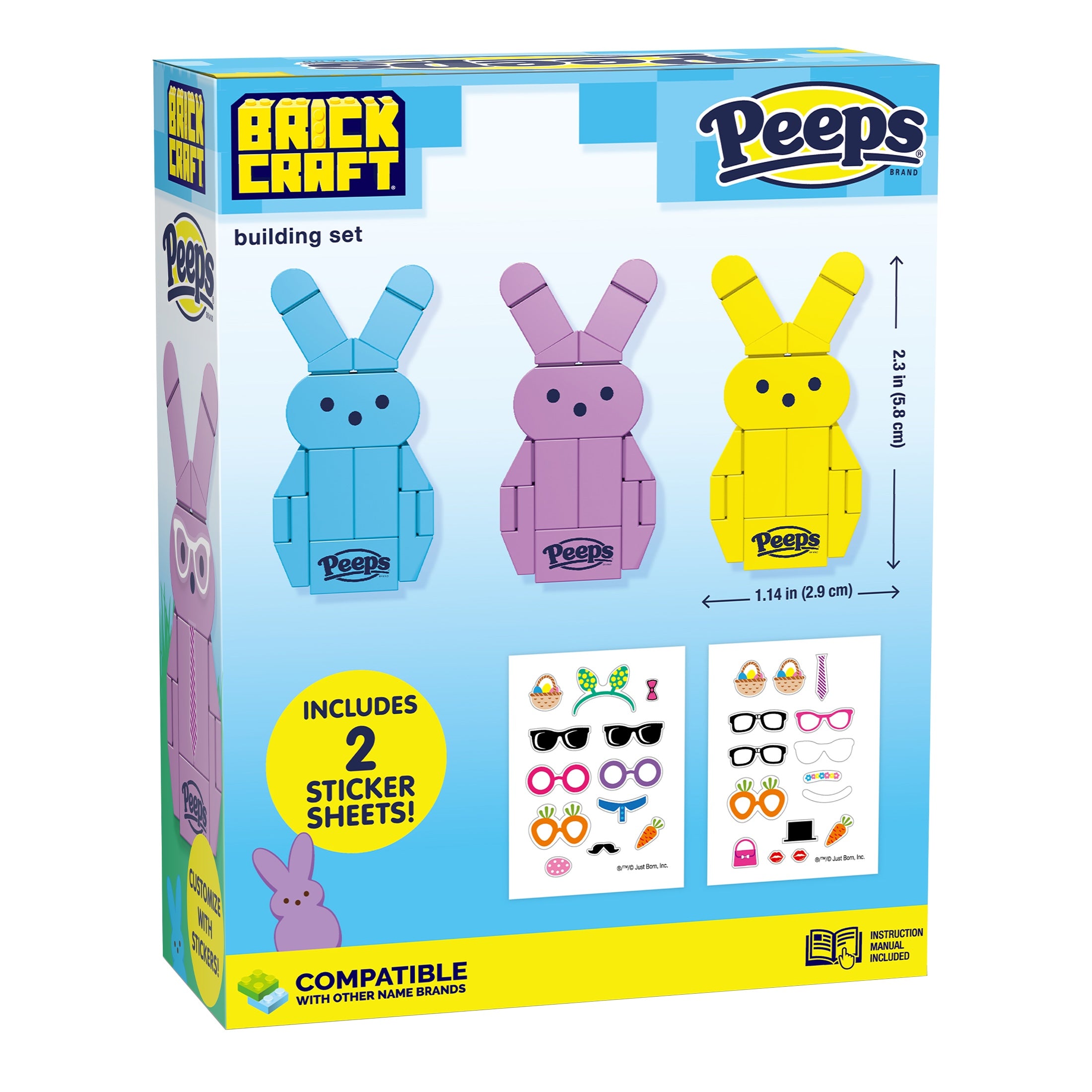 Peeps Yellow, Blue, and Purple Bunny