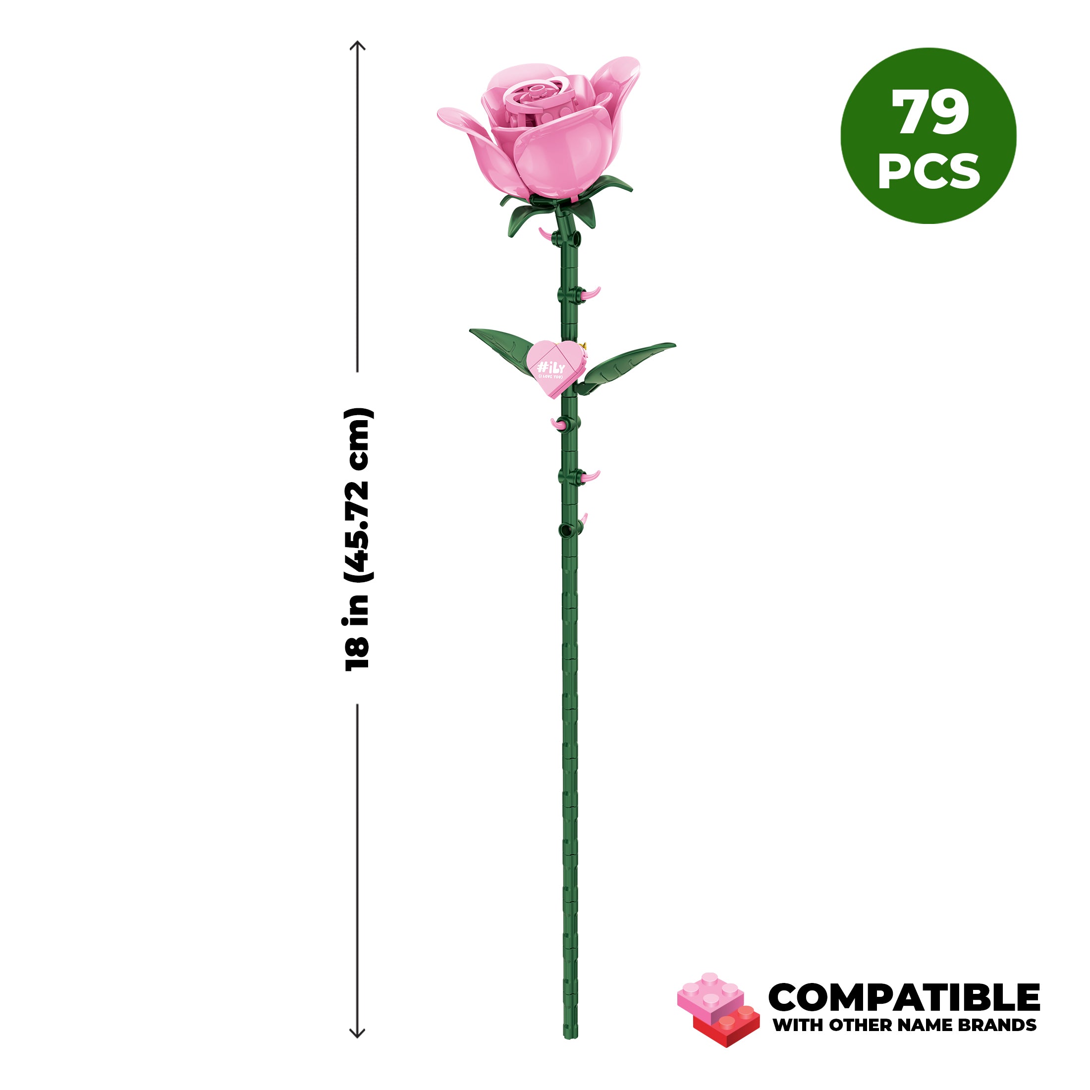 Pink Long Stem Rose