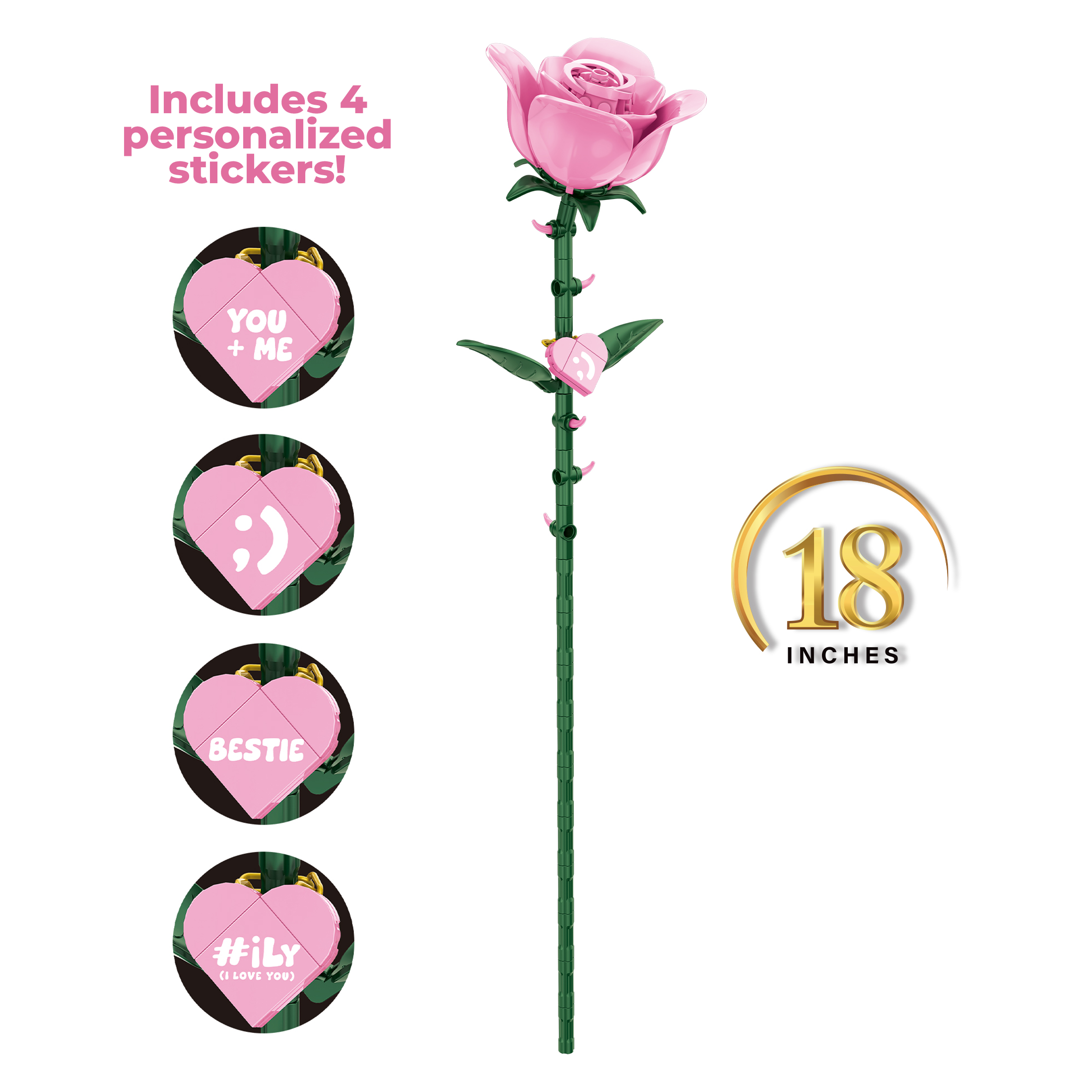 Pink Long Stem Rose