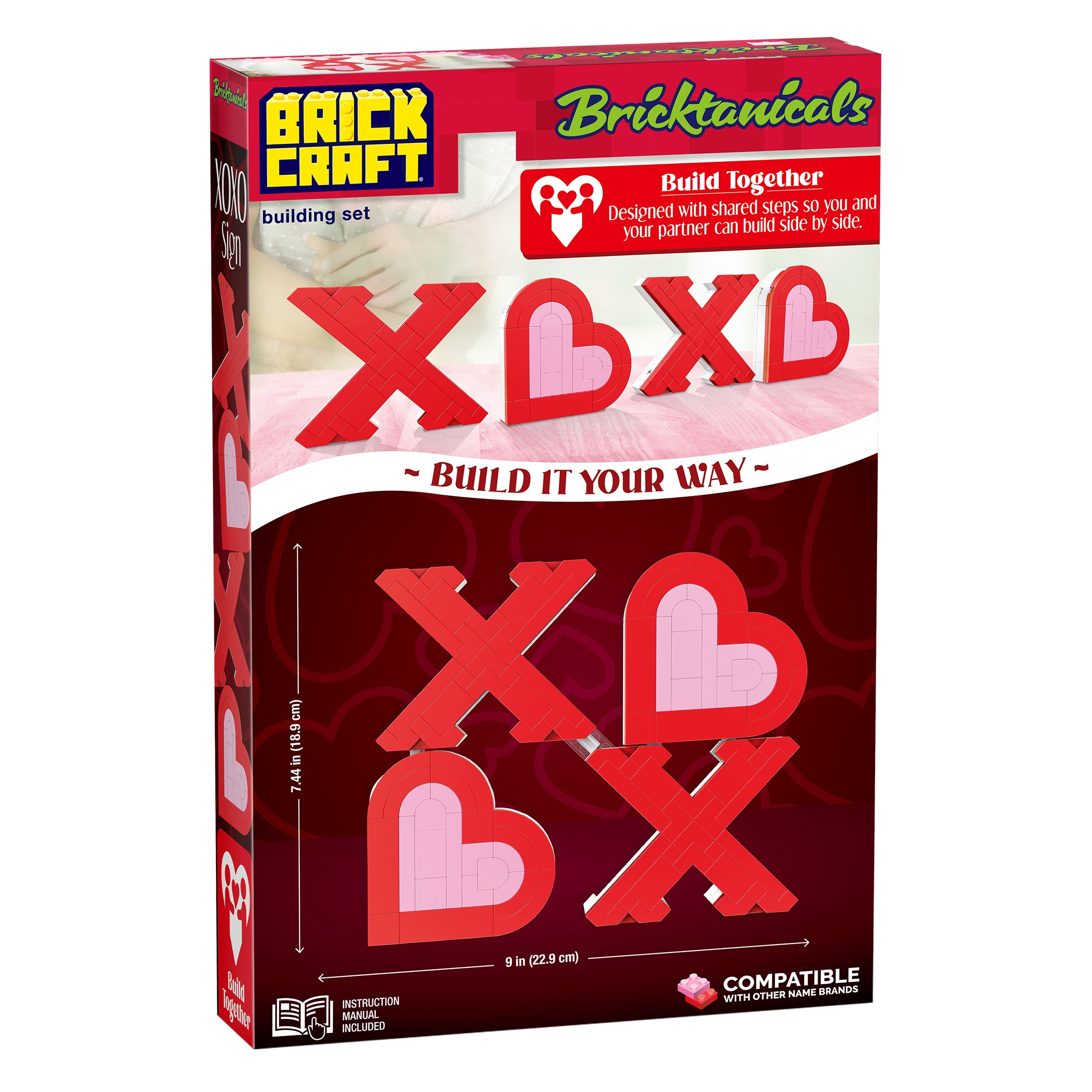 Brickcraft XOXO Sign Building Set - 244 Pieces