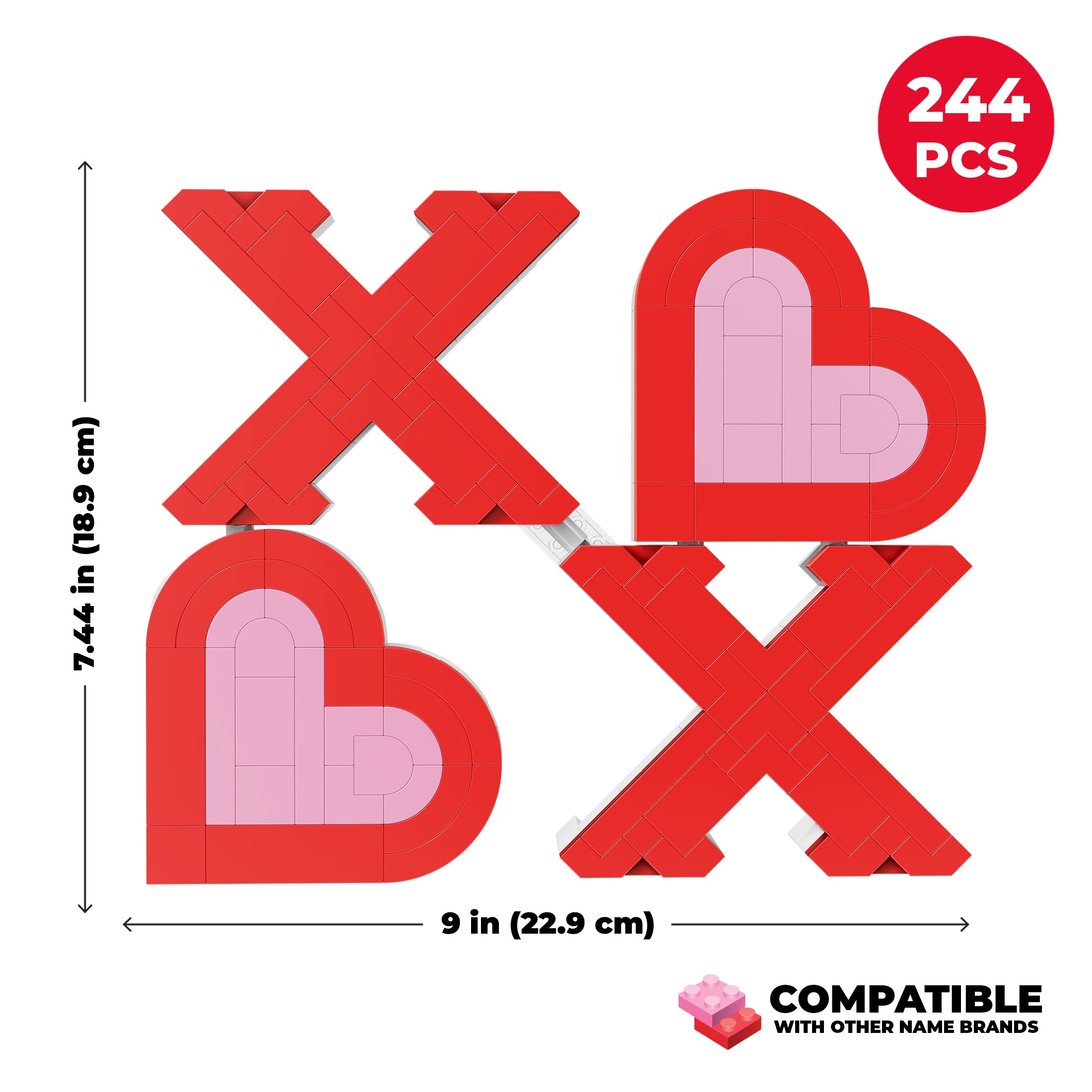 xoxo Brickcraft XOXO Sign Building Set - 244 Pieces