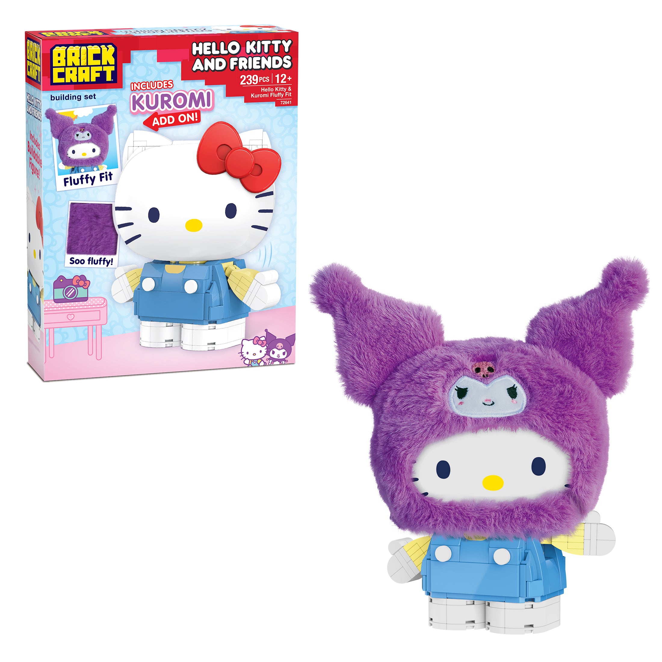 Brickcraft x Hello Kitty Kuromi Fluffy Fit Brick Set - 239 Pieces