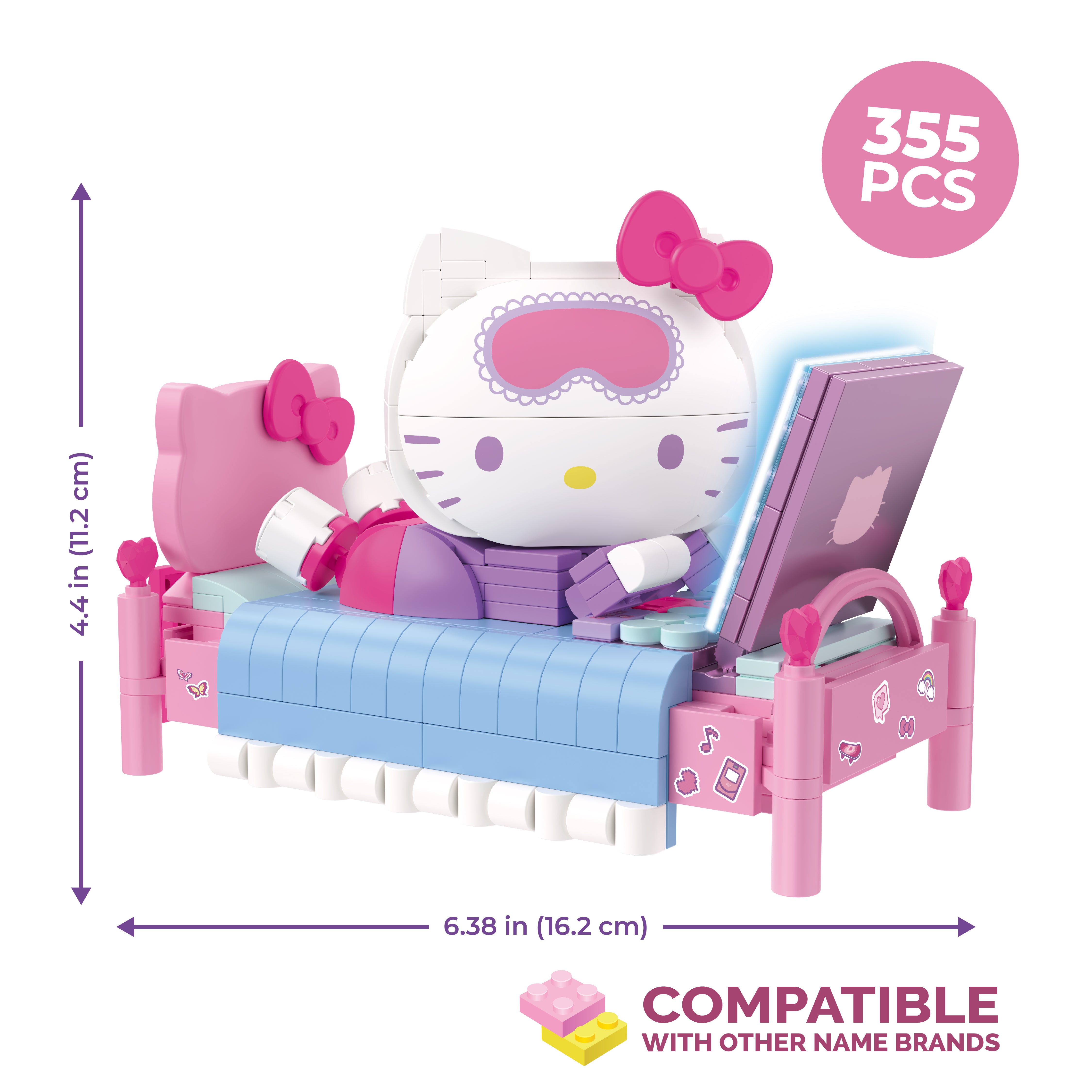 Brickcraft Hello Kitty Pixel Dreams Brick Building Set - 355 Pieces