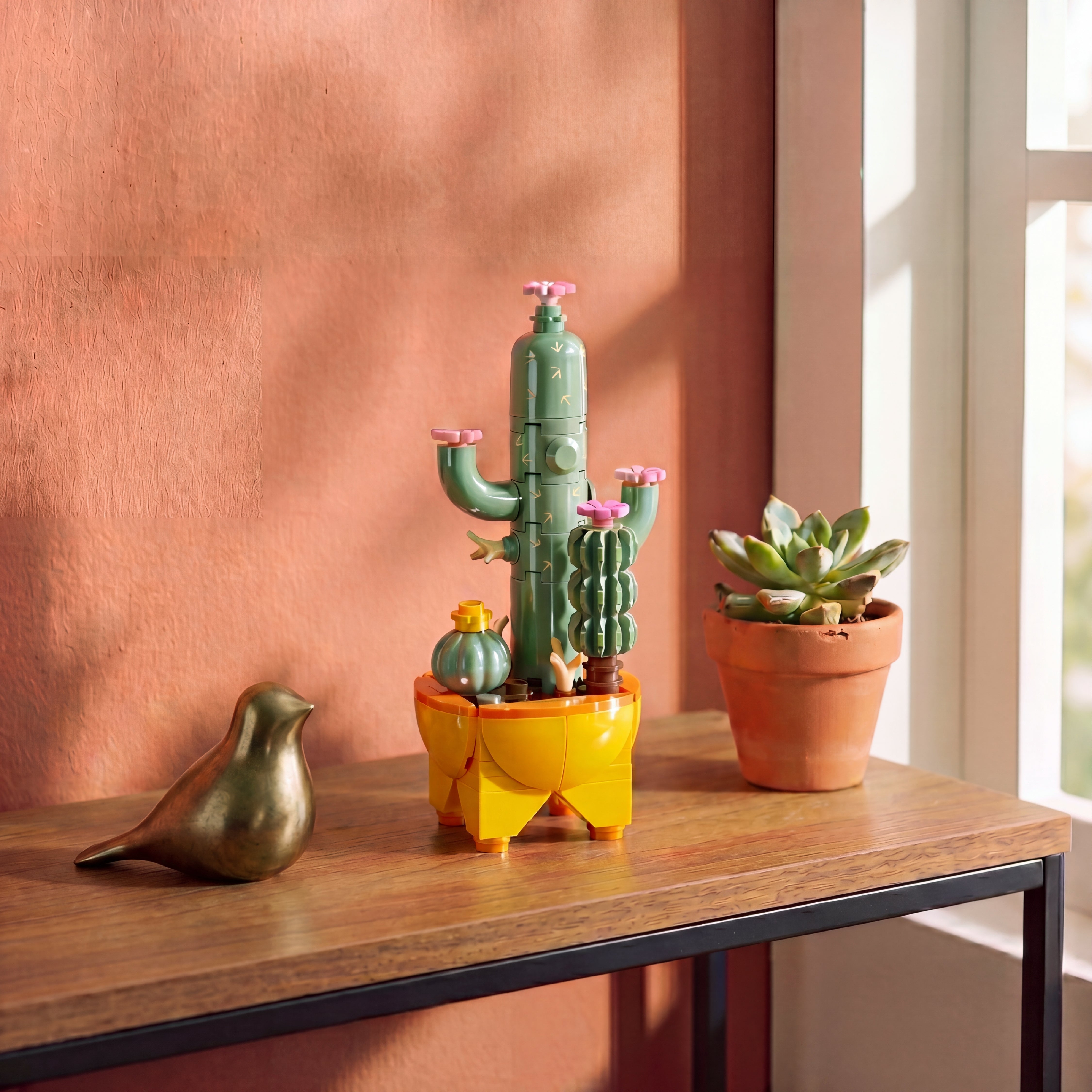 Brickcraft Bricktanicals Cactus Garden Brick Building Set - 71 Pieces