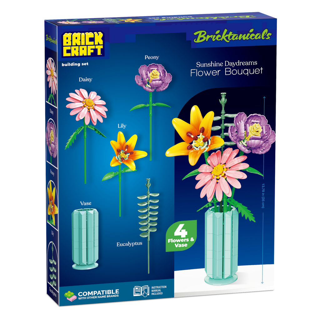 Bricktanicals Sunshine Daydreams Flower Bouquet - 285 Pcs – Brickcraft Bricktanicals Sunshine Daydreams Flower Bouquet - 285 Pcs – Brickcraft
