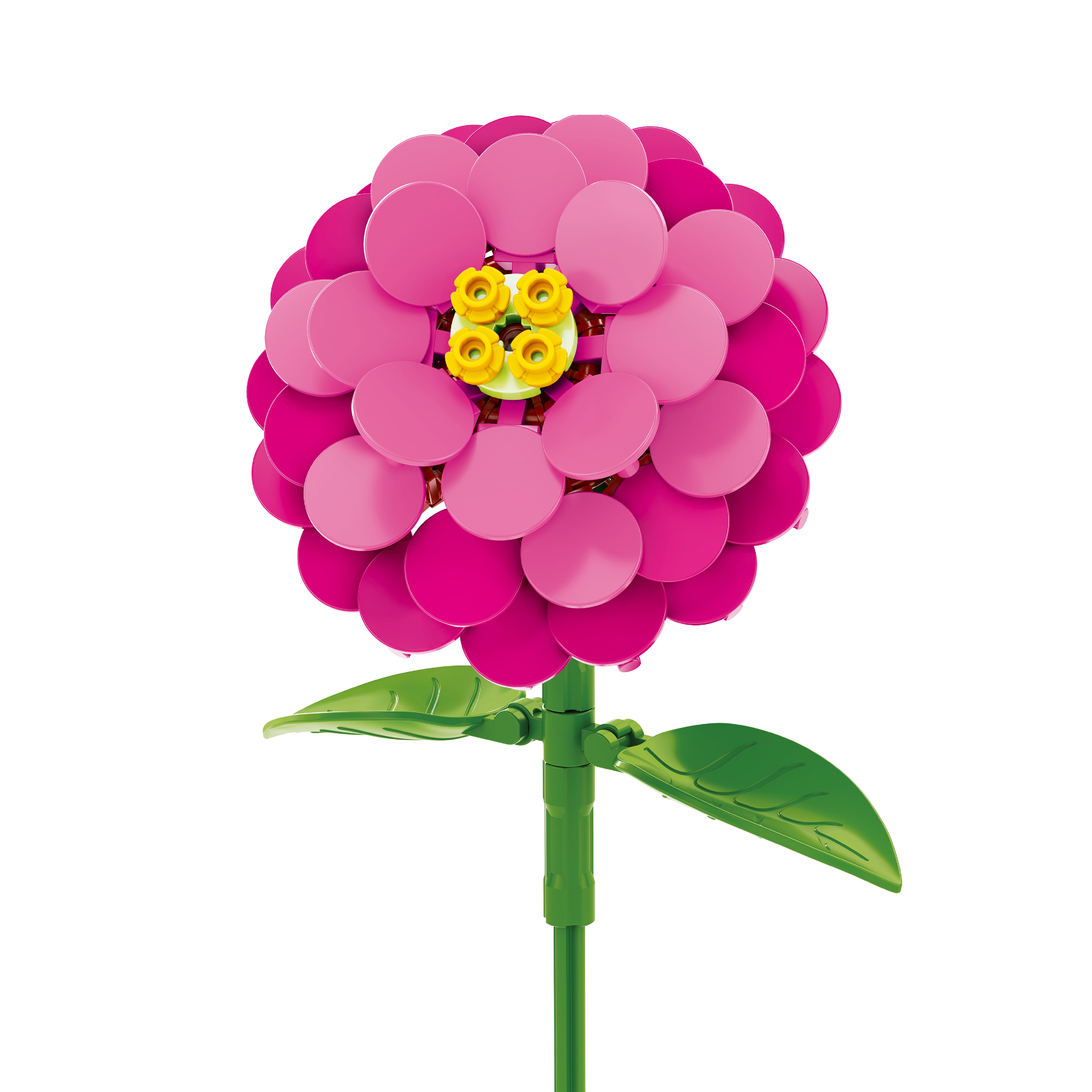 Flower N★ 2本 Brickcraft Bricktanicals Zinnia Brick Building Set - 104 Pieces