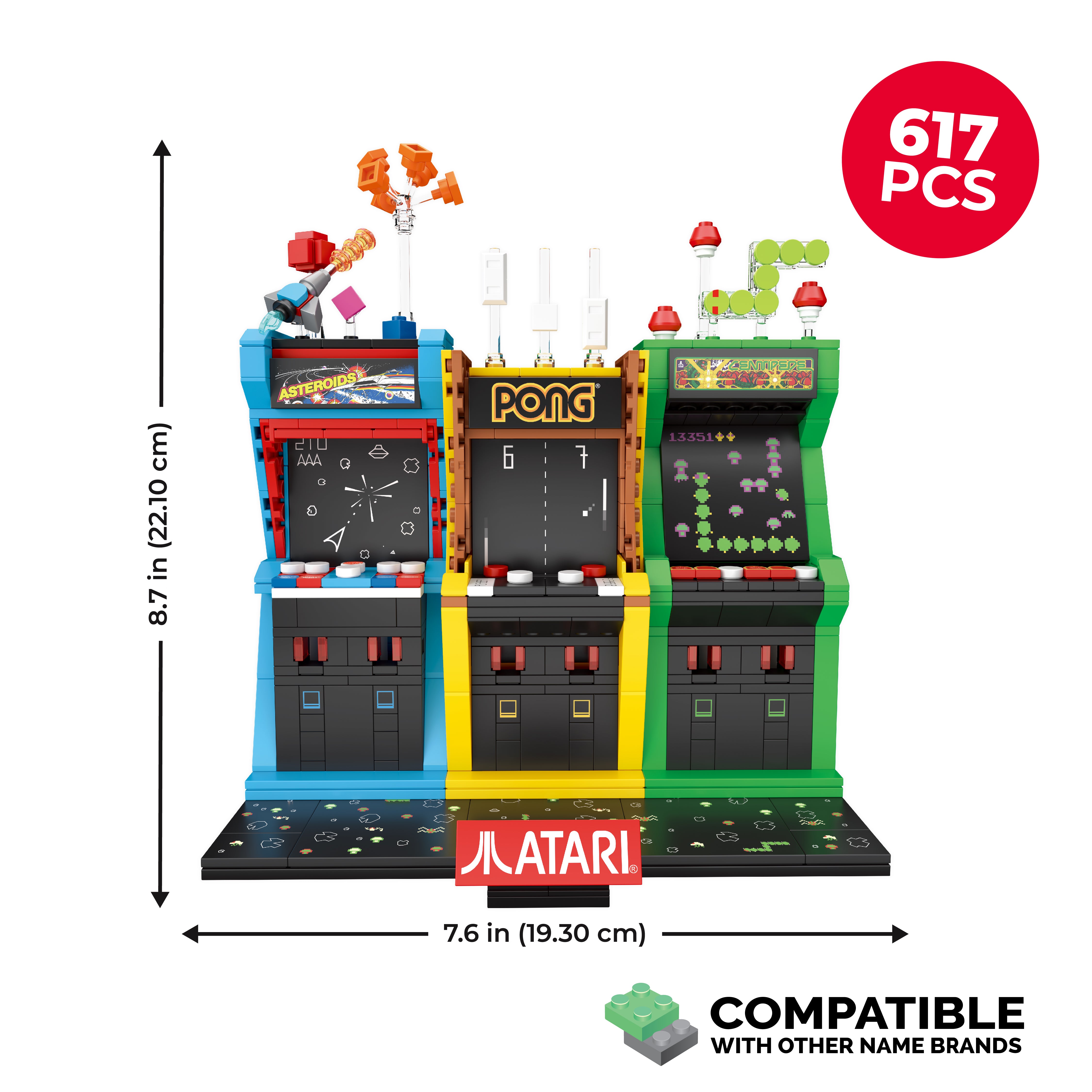 アメリカン・アーケード Brickcraft Atari Arcade Classics Brick Building Set - 617 Pieces