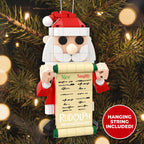 Santa's Naughty List Decoration