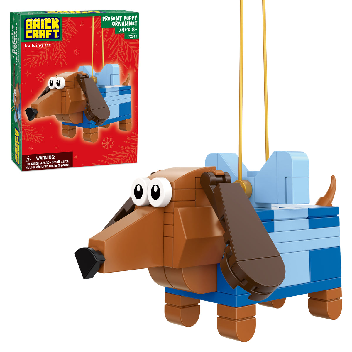 Present Puppy Ornament