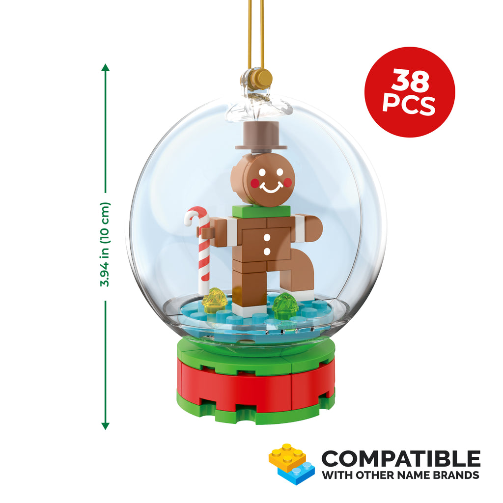 Gingerbread Snow Globe Ornament