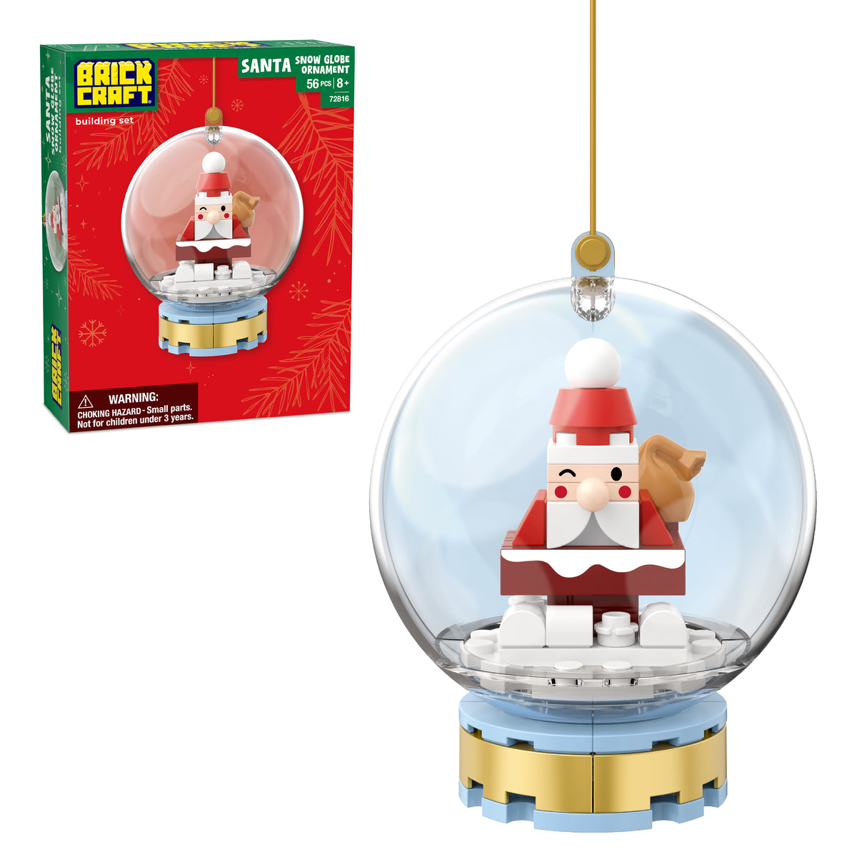 Santa Snow Globe Ornament
