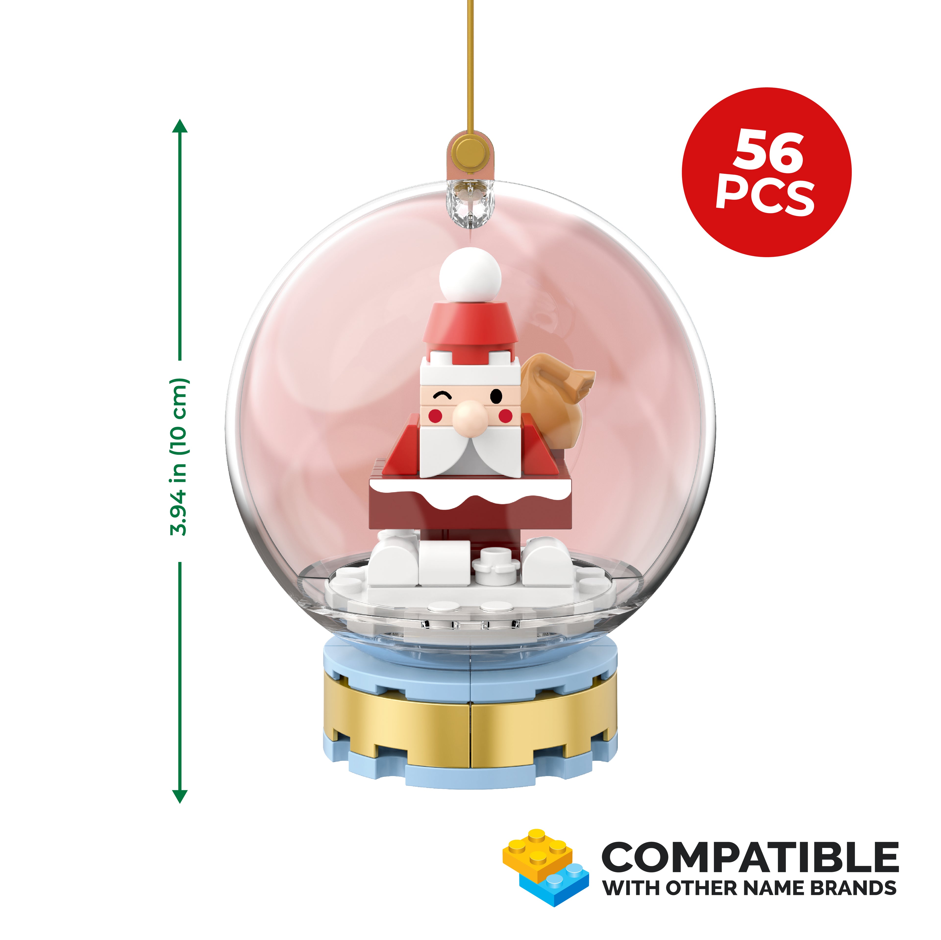 Santa Snow Globe Ornament