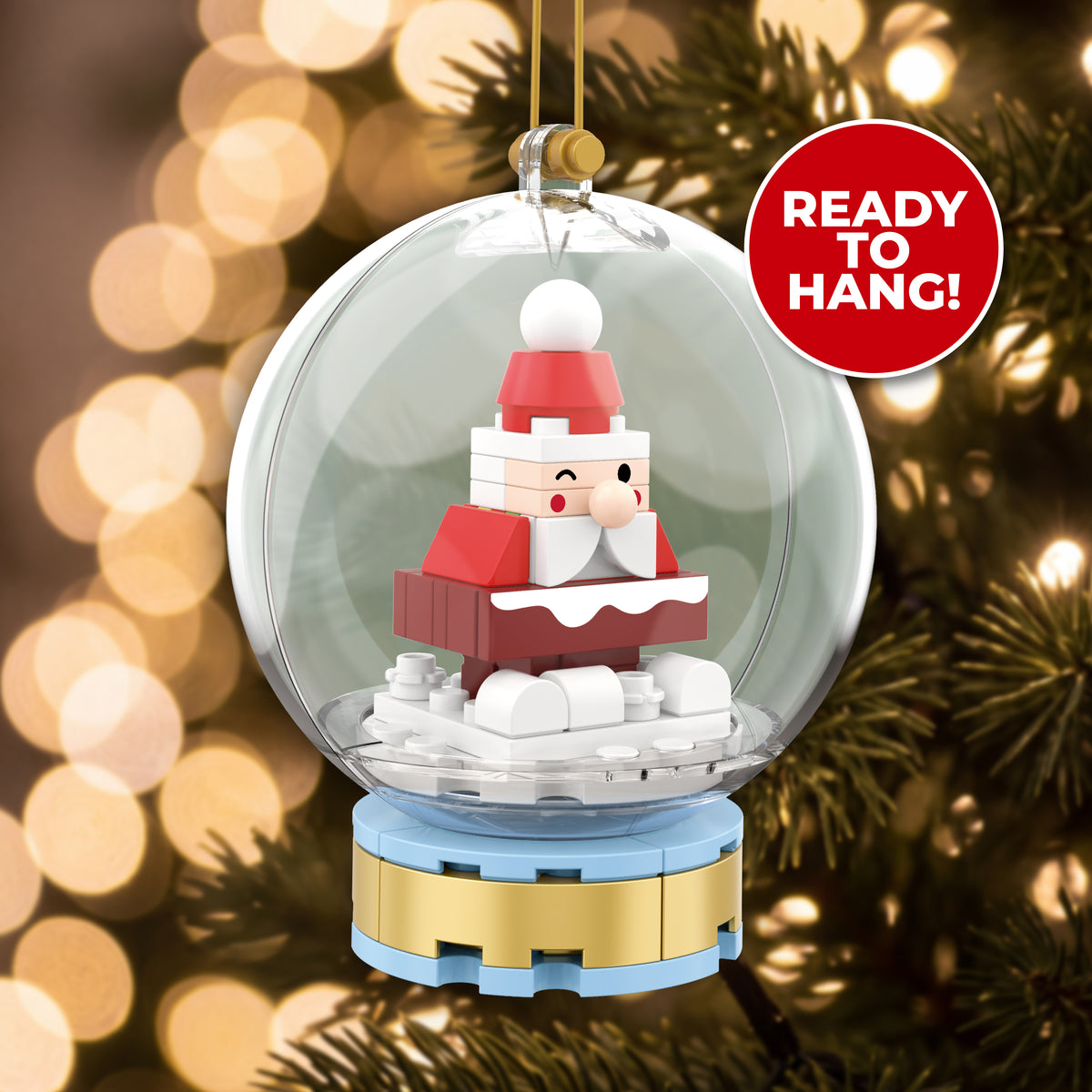 Santa Snow Globe Ornament