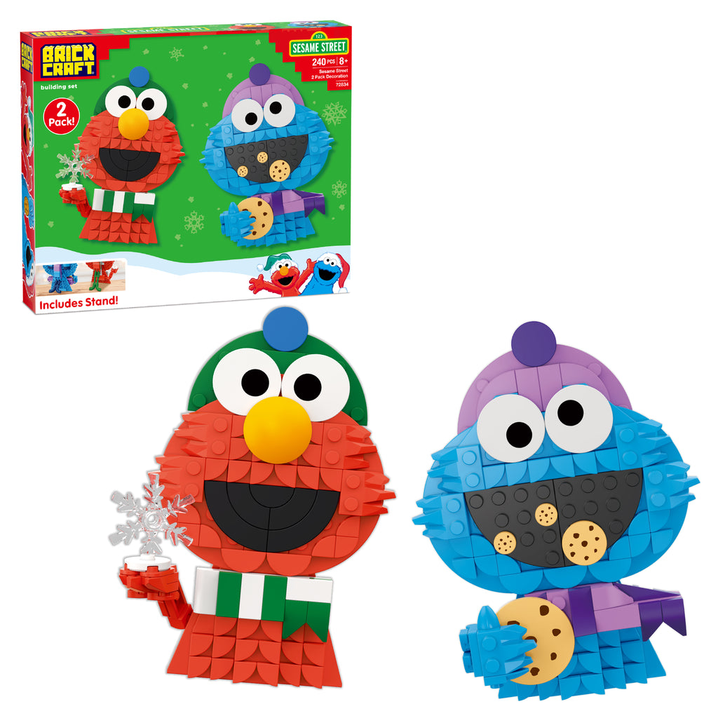 2 Pack Cookie and Elmo Decorations