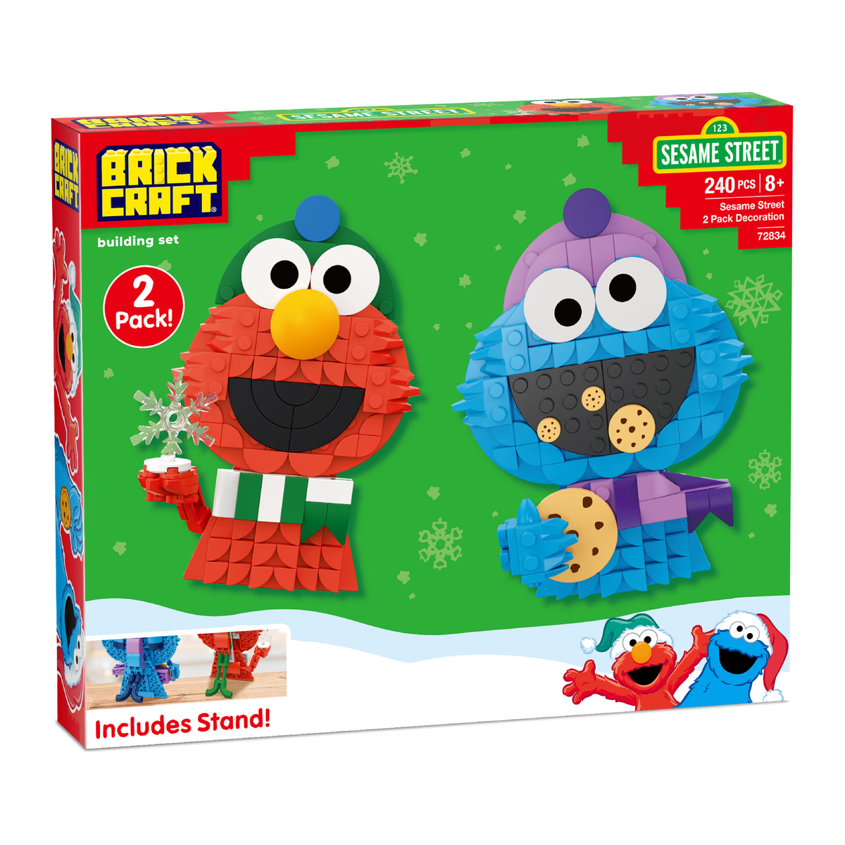2 Pack Cookie and Elmo Decorations