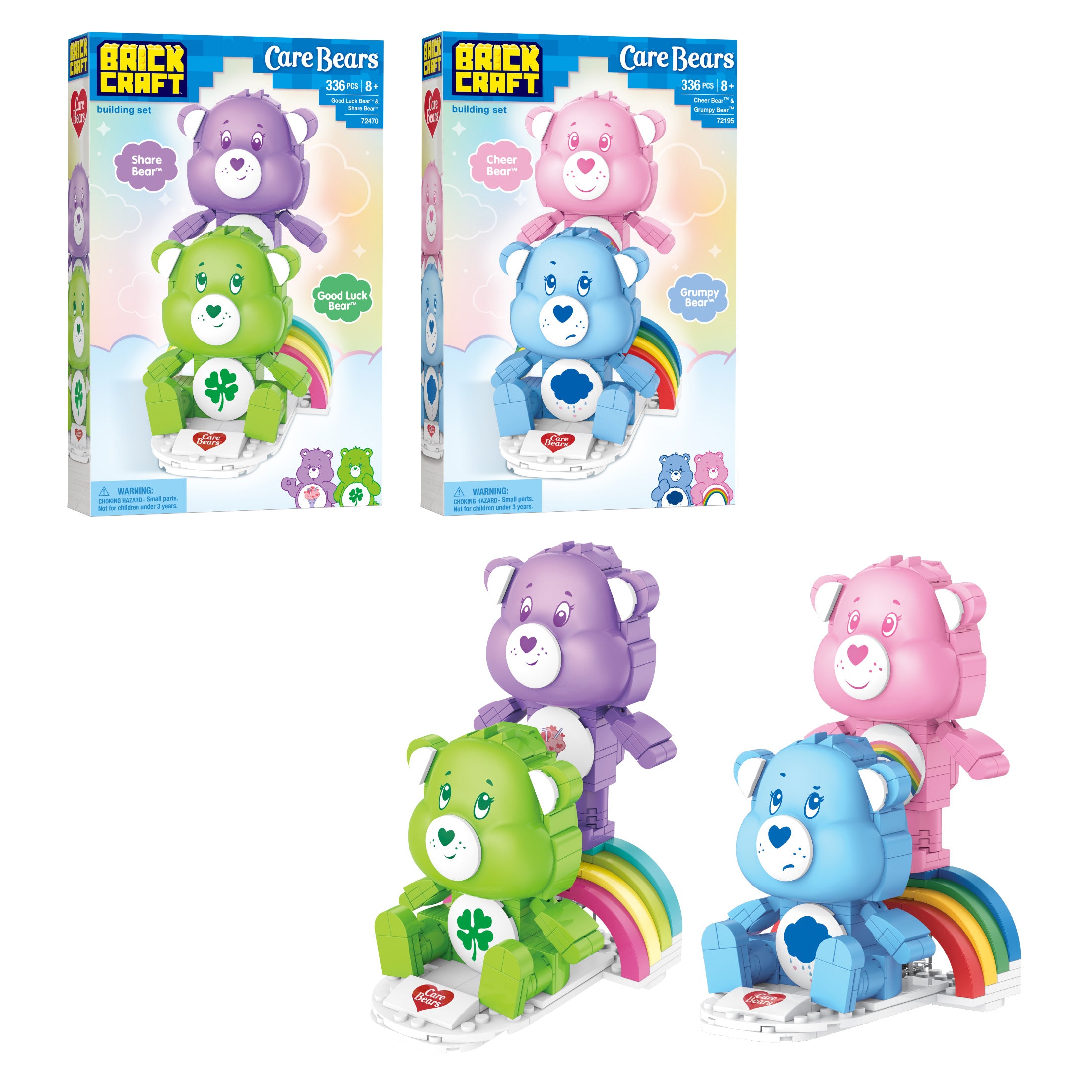 Brickcraft x Care Bears 4-Pack Bundle Brick Kit - 672 Pieces