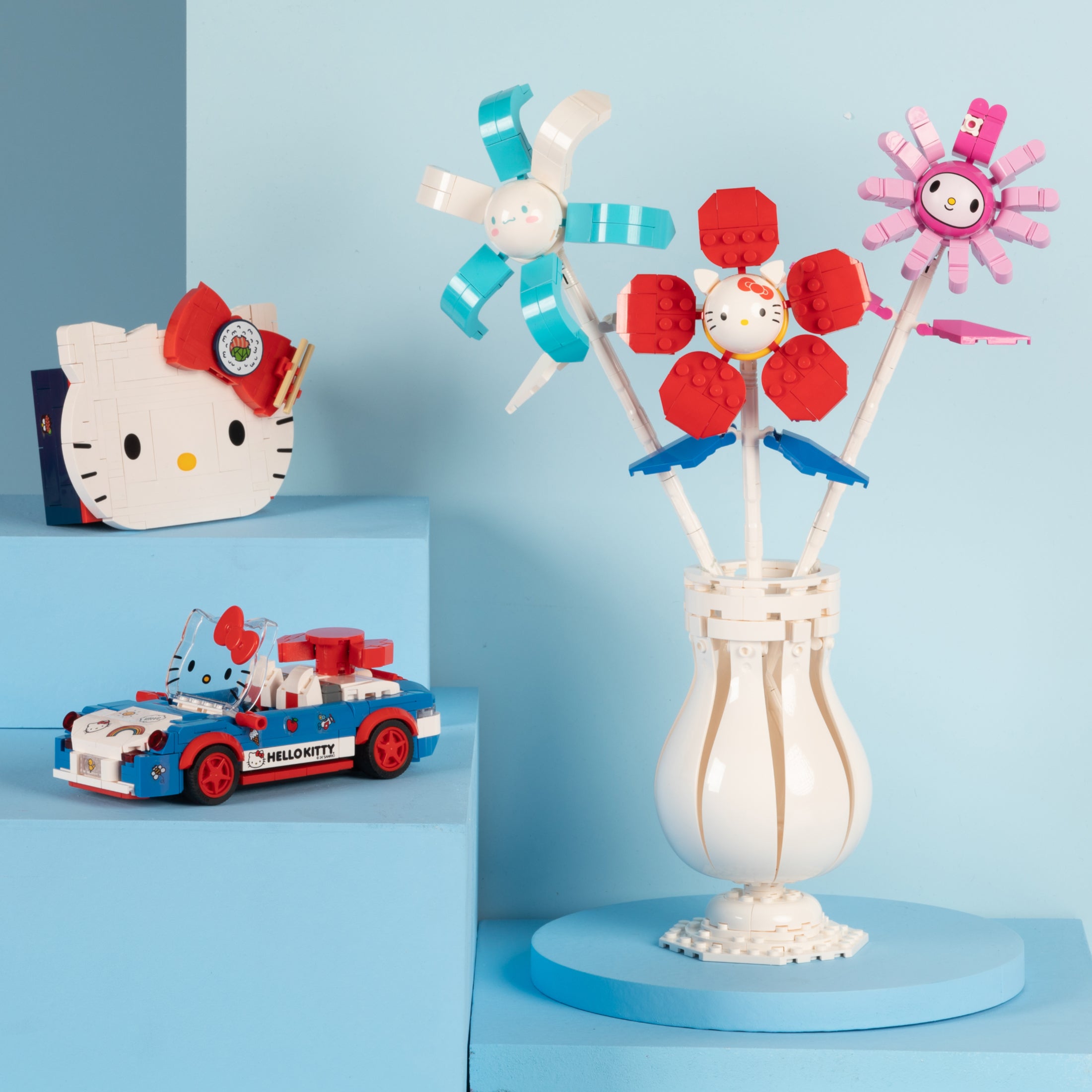 Hello　4点セット Brickcraft x Sanrio Hello Kitty Flower Brick Building Set – 74