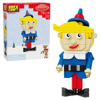 Brick Craft building set of Hermey the Elf with a box in the background