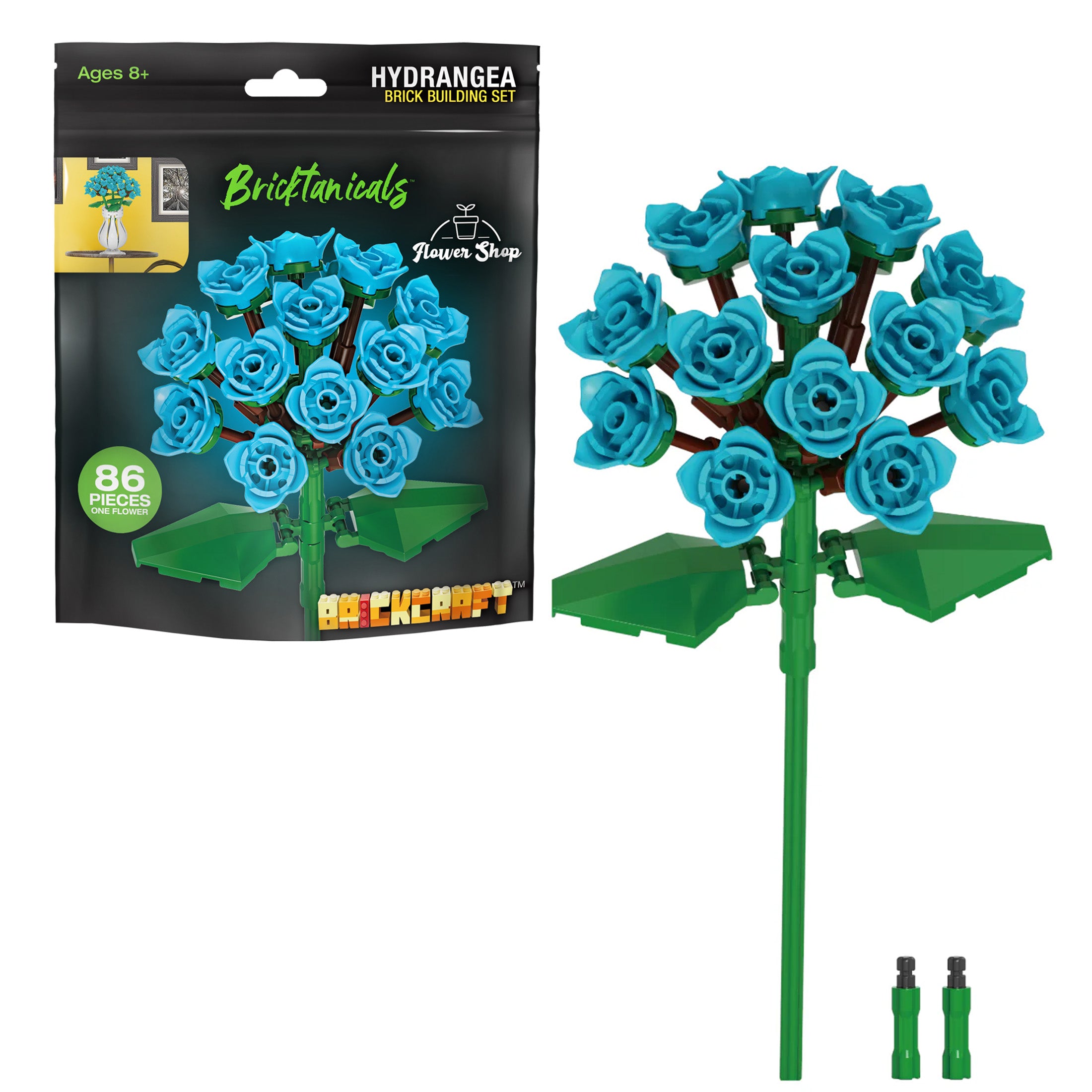 【スタンピンアップ 】紫陽花Hydrangea Haven スタンプセットとダイ Bricktanicals Hydrangea Brick Building Set – 86 Piece Kit – Brickcraft