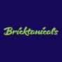 Green 'Bricktanicals' text on a dark blue background
