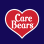 Care Bears logo with a red heart on a blue background