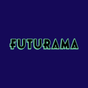 Futurama logo on a dark blue background
