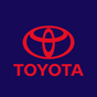 Red Toyota logo on a dark blue background