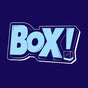 Blue 'Box!' logo on a dark blue background