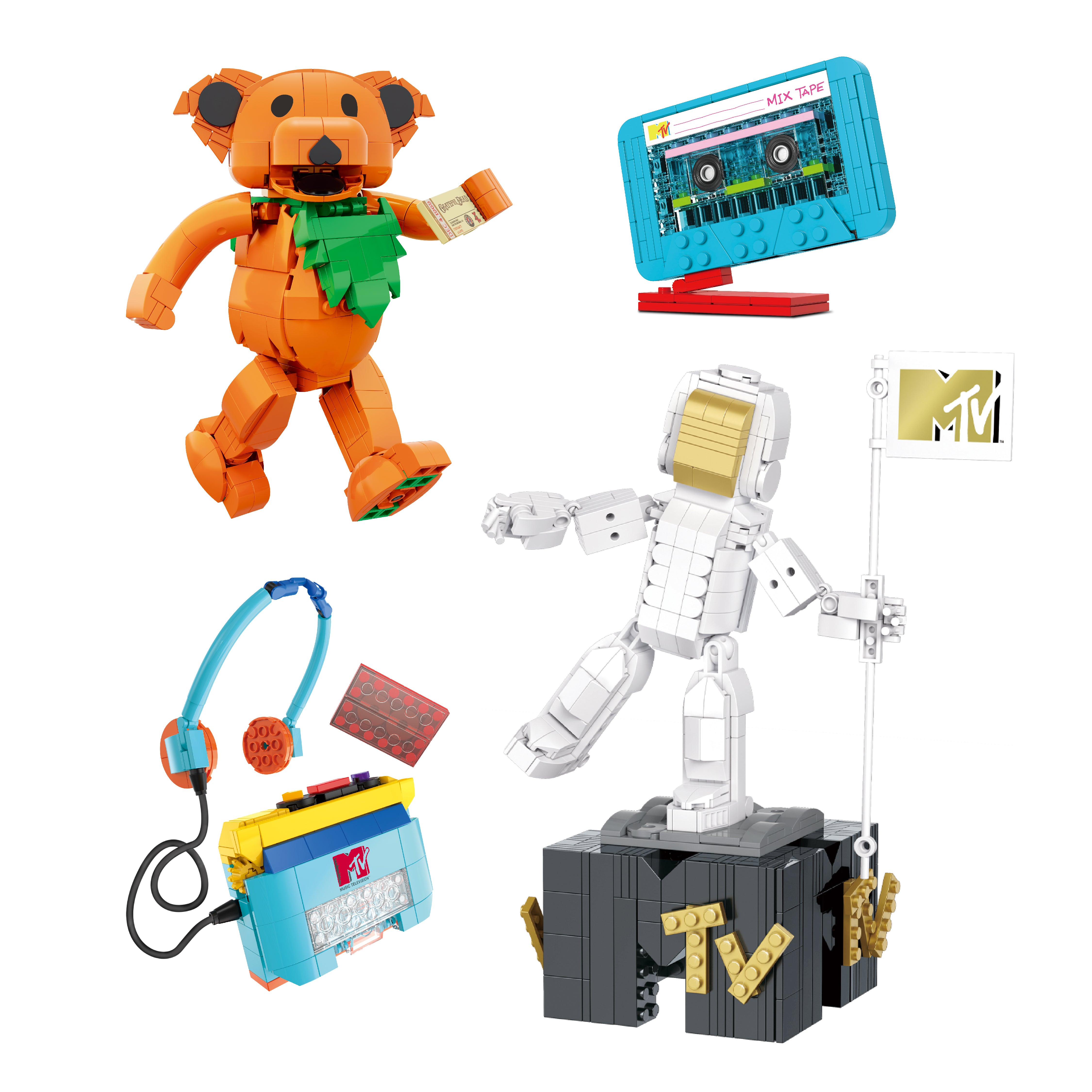 Brickcraft MTV Grateful Dead Music Dad Bundle - 1,188 Pieces