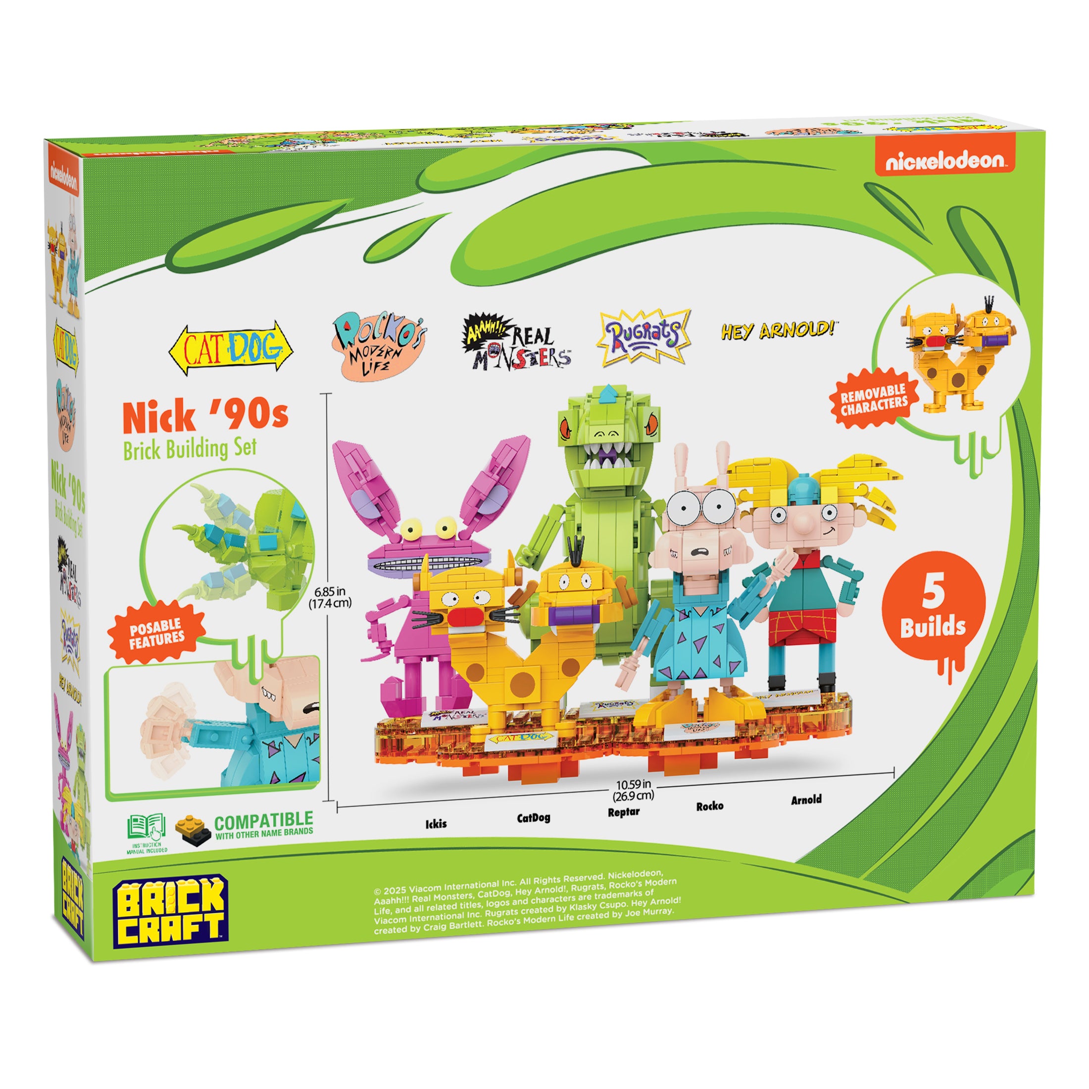 Brickcraft x Nickelodeon - Nick 90's Brick Building Set – 833 Pieces