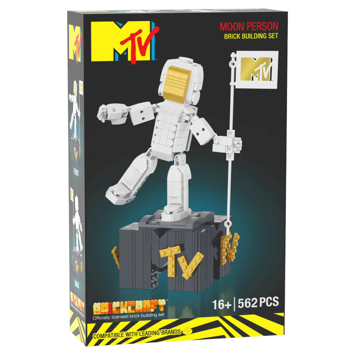 Brickcraft x MTV Moon Person Brick Building Set – 562 Piece Kit