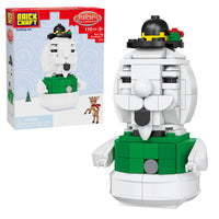 Brickcraft building set with a Sam the Snowman and packaging on a white background