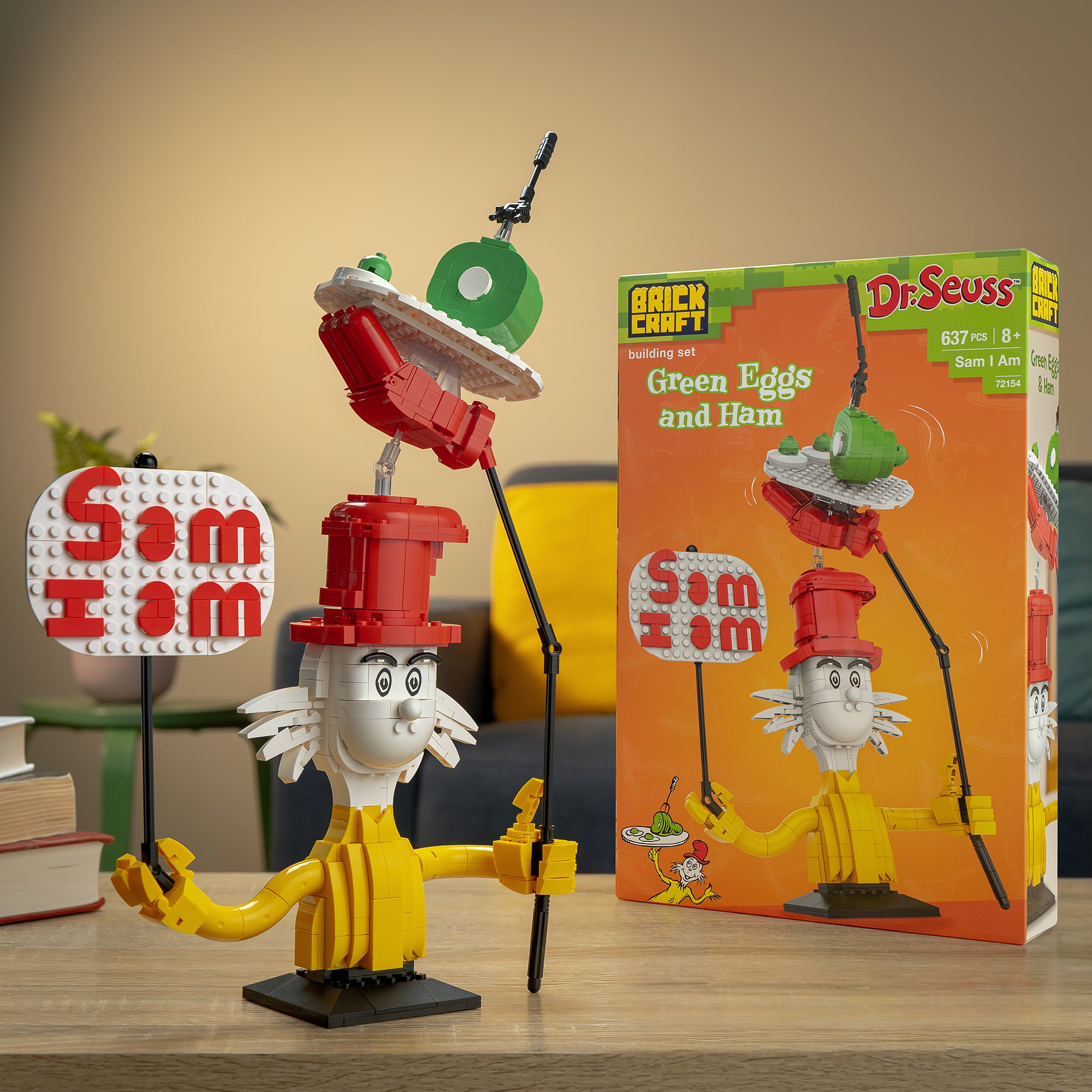 Brickcraft x Dr. Seuss Sam I Am Brick Building Set – 637 Piece Kit