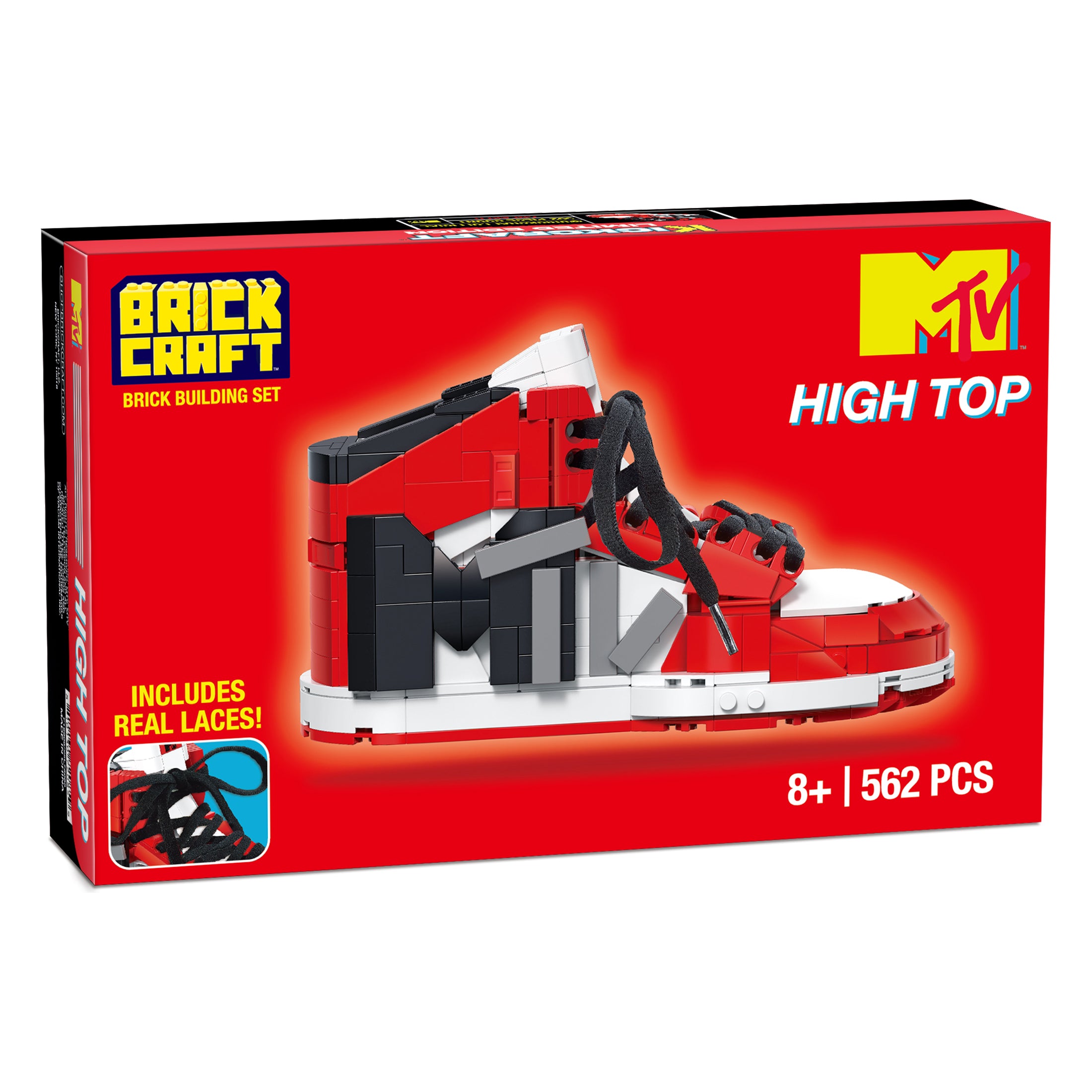 Brickcraft x MTV High Top Brick Building Set – 562 Piece Kit