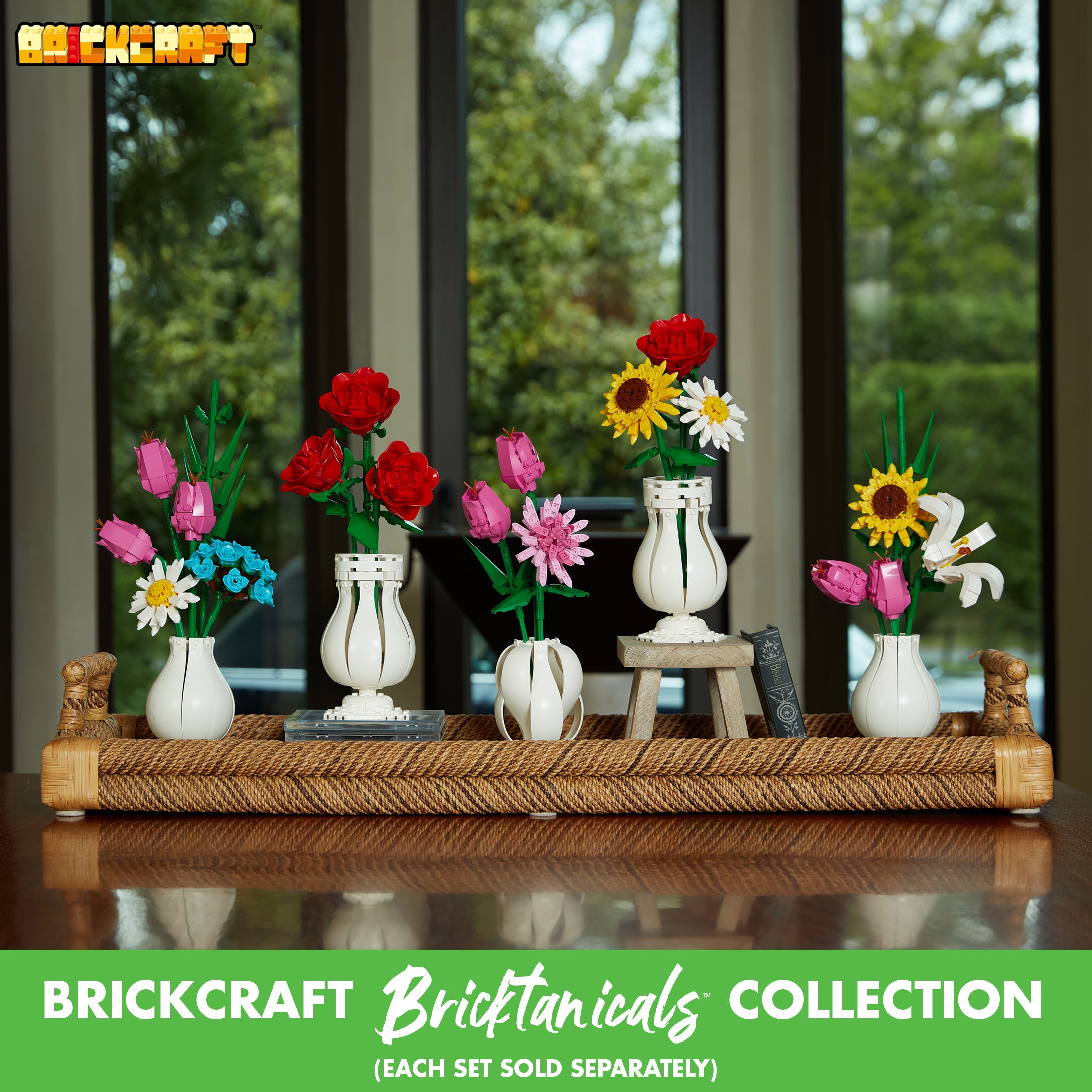 Bricktanicals Dahlia Brick Building Set – 100 Piece Kit – Brickcraft