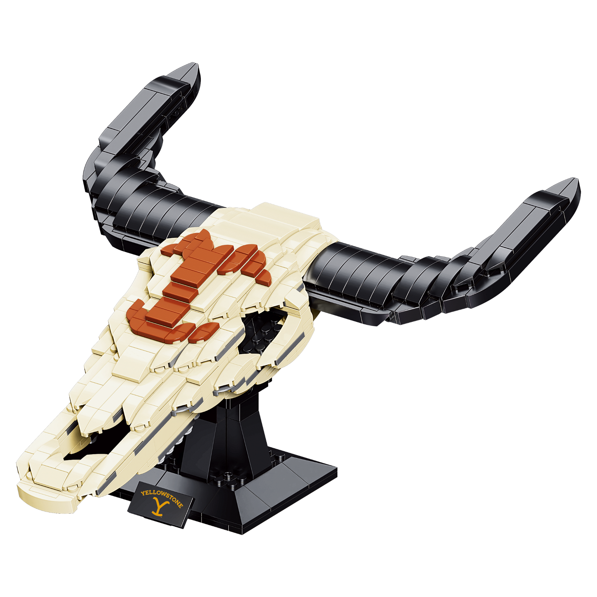 Brickcraft x Yellowstone Steer Skull Building Set – 574 Piece Kit​