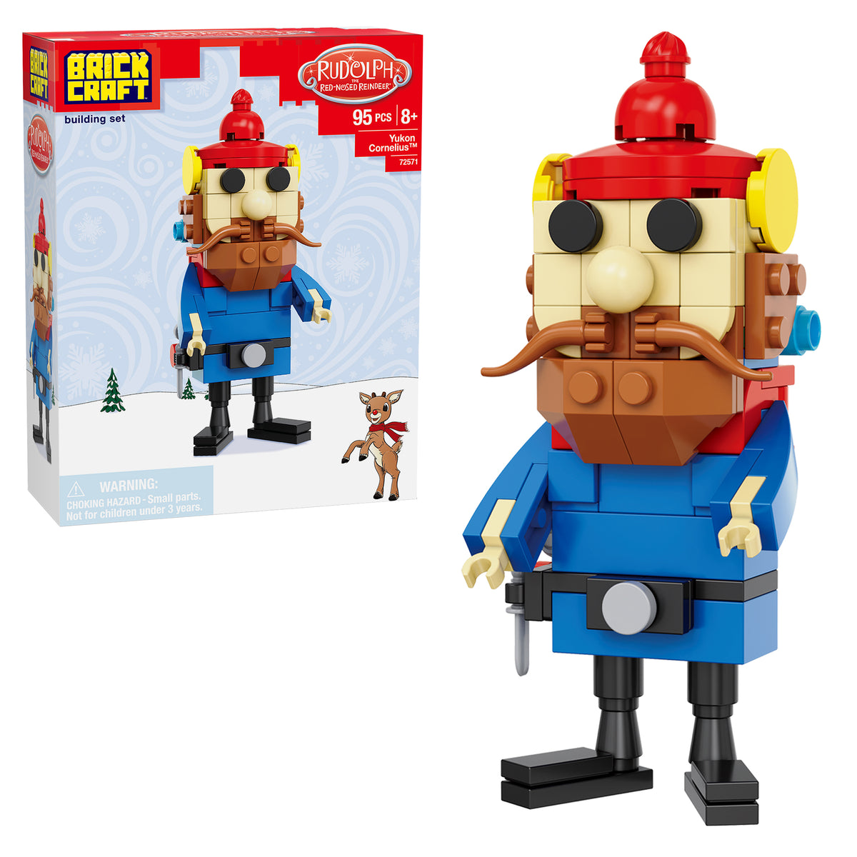 Brickcraft Rudolph building set with packaging on a white background